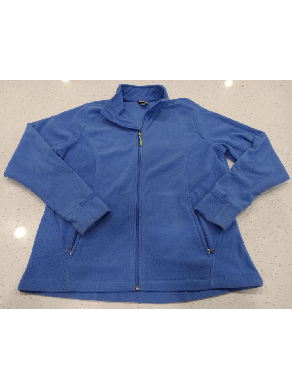 Champion Jacket Womens XL Blue Full Zip Microfleece Mock Neck Fleece Sweater